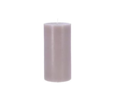 Edelkerze Smooth durchgefärbt H200 D100 hellgrau ca. 122 Std Brenndauer D10 H20cm