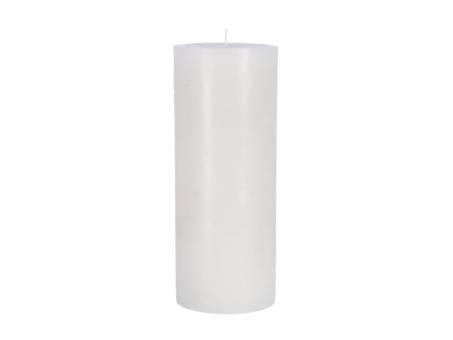 Edelkerze Smooth durchgefärbt H250 D100 weiss ca.141 Std Brenndauer D10 H25cm