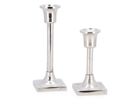 Kerzenhalter Spitzkerze Aluguss vernickelt   D7 H15cm