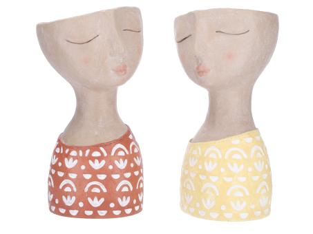 Pflanzkopf Mariella Resin bemalt  D14-16 H28cm