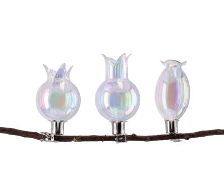Clip-Vase 3Mod Blüte Glas   D4-5 H9-10cm