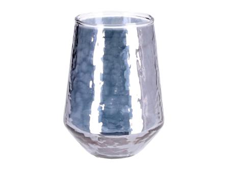 Vase Glas hammered-finish  D8 H12cm