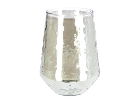 Vase Glas hammered-finish  D8 H12cm