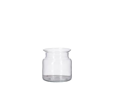 Vasenflasche Glas D12 H12cm hot cut 