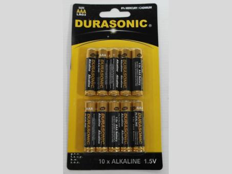 Batterie Micro AAA 10St/Blister 1,5V L4,3 D1cm